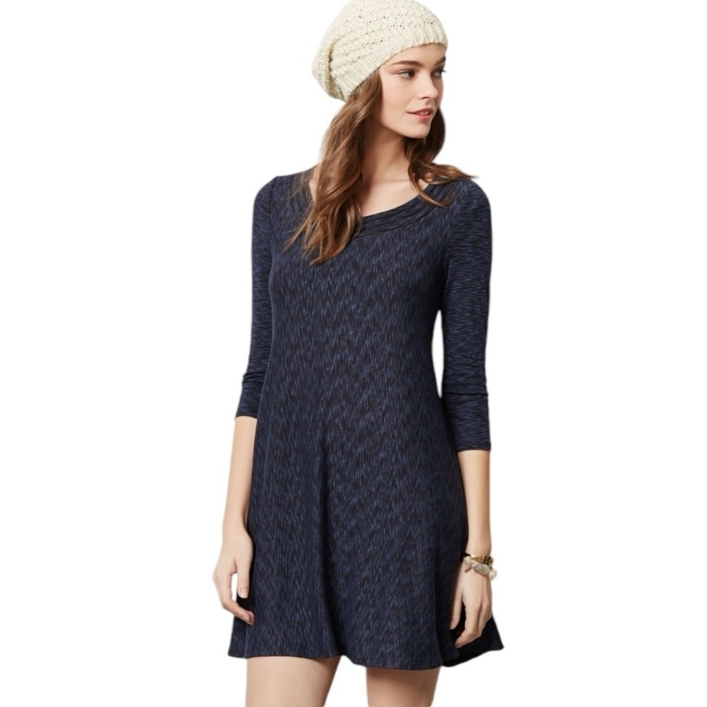 Anthropologie Saturday Sunday Narva Swing Dress Navy‎ L